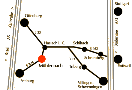 Anfahrtsskizze Mühlenbach